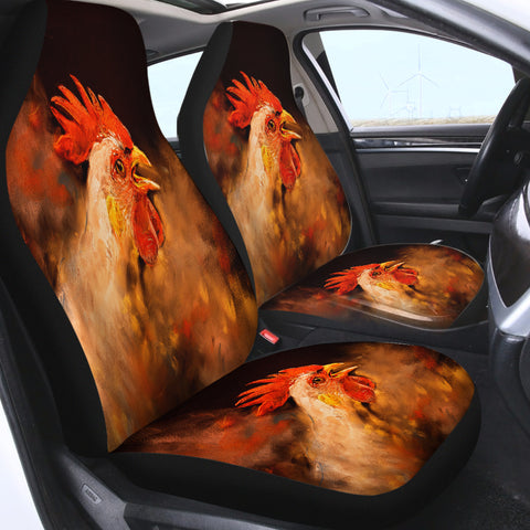 Image of Real Cock In Wood Theme SWQT6197 Car Seat Covers