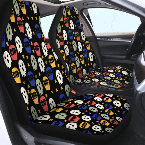 Image of RIP Cute Ghost Colorful Collection SWQT6200 Car Seat Covers