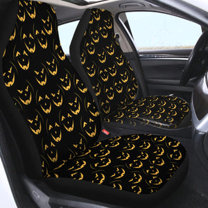 Halloween Pumpskin Black Theme SWQT6201 Car Seat Covers