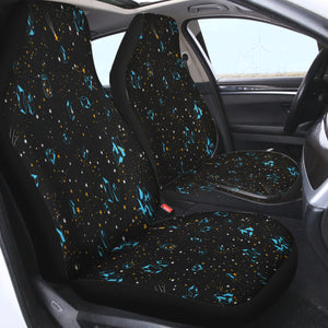 Galaxy Blue Diamonds Collection Black Theme SWQT6219 Car Seat Covers
