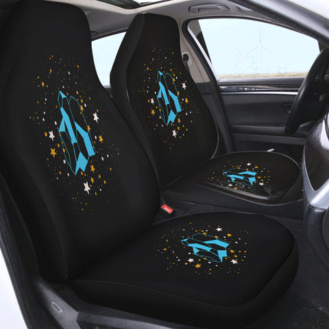 Image of Blue Diamond Galaxy Theme SWQT6221 Car Seat Covers