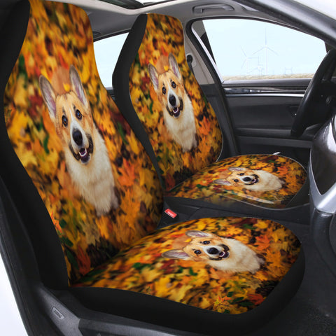 Image of Real Corgi Focus Portrait SWQT6225 Car Seat Covers