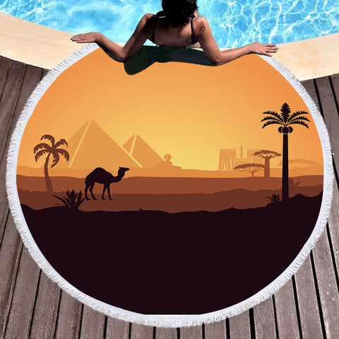 Image of Pyramids SWST3304 Round Beach Towel