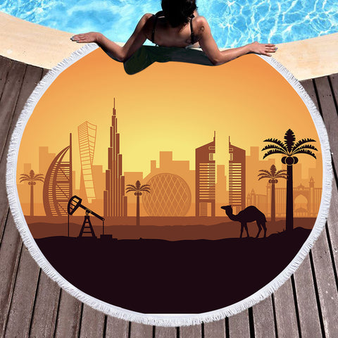 Image of Dubai SWST3307 Round Beach Towel