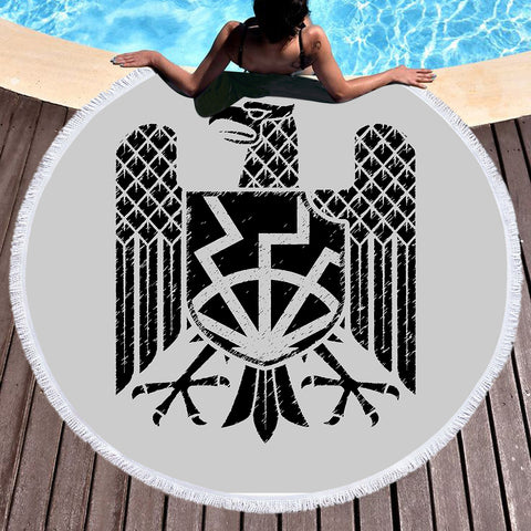 Image of Eagle Bohemian Logo SWST3310 Round Beach Towel