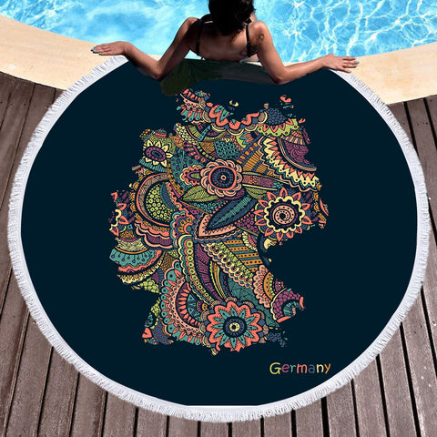 Image of Germany Territory SWST3321 Round Beach Towel