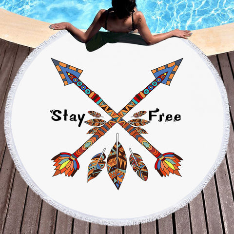 Image of Star Free X Arrows SWST3356 Round Beach Towel