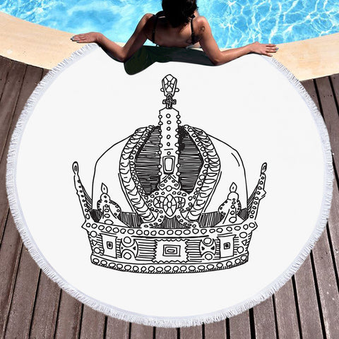 Image of King Crown SWST3362 Round Beach Towel