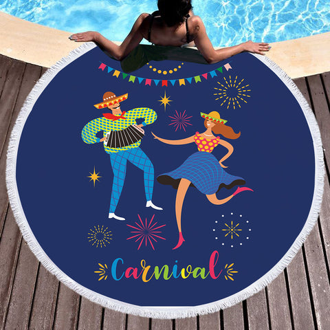 Image of Carnival Holiday SWST3381 Round Beach Towel