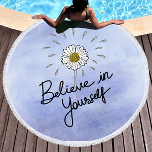 Daisy - Believe in Yourself SWST3473 Round Beach Towel