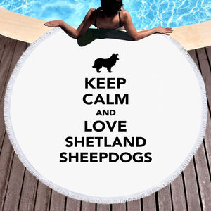 Keep Calm SWST3586 Round Beach Towel