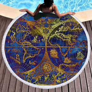 Reflective Earth SWST3607 Round Beach Towel