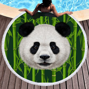 Bamboo Panda SWST3611 Round Beach Towel