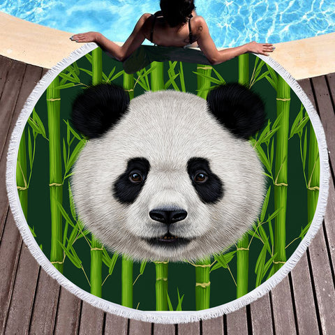 Image of Bamboo Panda SWST3611 Round Beach Towel