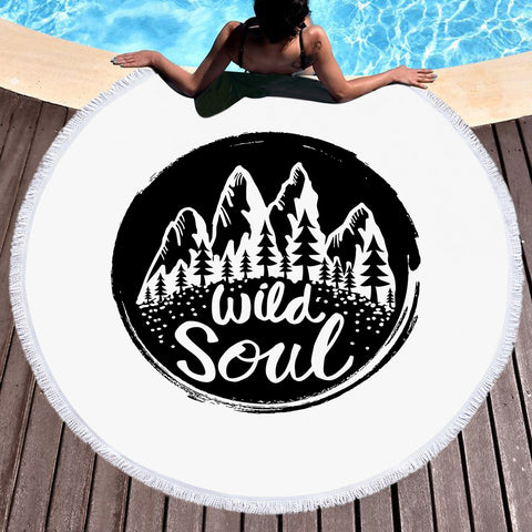 Image of Forest - Wild Soul Workart SWST3656 Round Beach Towel