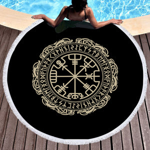 Golden Circle Ancient Geek SWST3672 Round Beach Towel