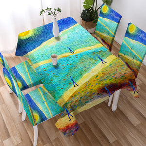 Human Under The Sun Art  SWZB3821 Waterproof Tablecloth