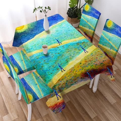 Image of Human Under The Sun Art  SWZB3821 Waterproof Tablecloth