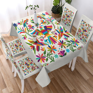 Colorful Bird Art SWZB3822 Waterproof Tablecloth