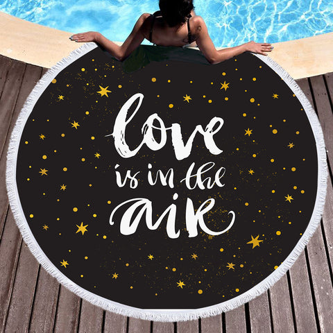 Image of Love Is In The Air SWST4237 Round Beach Towel