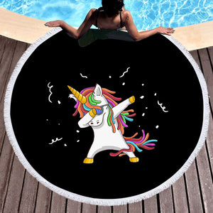 Swag Dab Unicorn SWST4648 Round Beach Towel