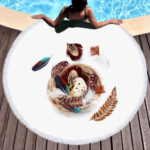Feather & Egg SWST5265 Round Beach Towel