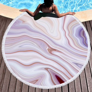 Shade Of Purple Old Paint Splatter SWST5349 Round Beach Towel