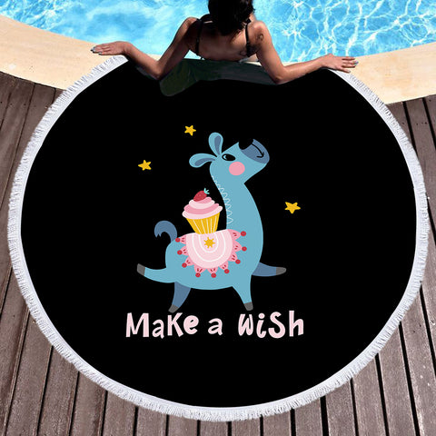 Make A Wish SWST6226 Round Beach Towel