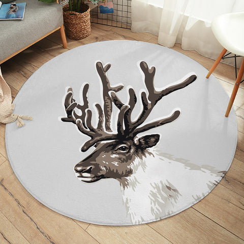 Image of Snow Deer SWTD3298 Round Rug
