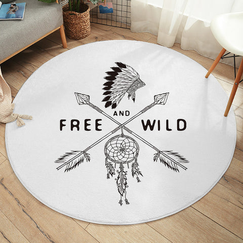Image of Free and Wild Pattern SWYD3338 Round Rug