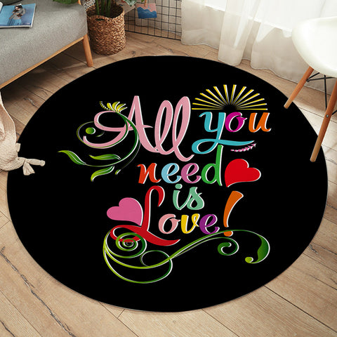 Image of Peace & Love SWYD3348 Round Rug