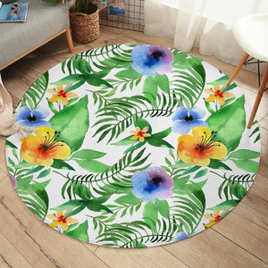 Flowers and Leaves SWYD3368 Round Rug