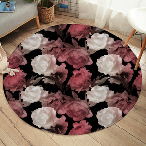 Pink and White Roses SWYD3368 Round Rug