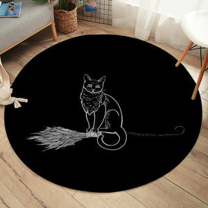 Black Cat SWYD3386 Round Rug