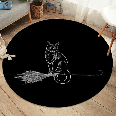Image of Black Cat SWYD3386 Round Rug