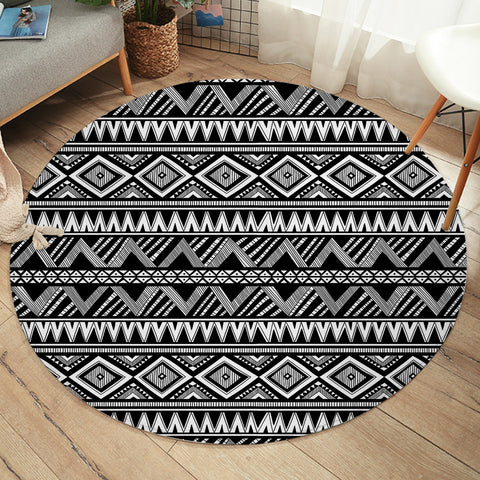 Image of Architectural Pattern SWYD3458 Round Rug