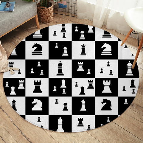Image of Playing Chess SWYD3470 Round Rug