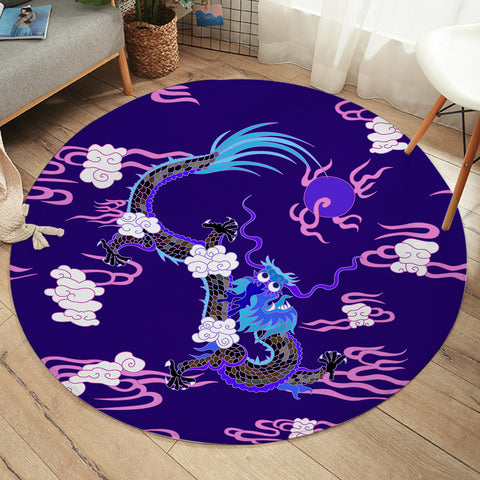 Image of Blue Dragon SWYD3474 Round Rug
