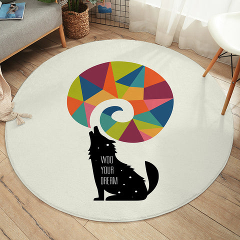 Image of Rainbow Wolf SWYD3481 Round Rug