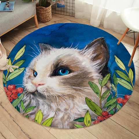 Image of Tropical Fruit Cat SWYD3589 Round Rug