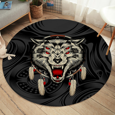 Image of Evil Wolf Dreamcatcher SWYD3590 Round Rug