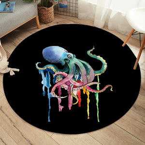 Funny Colorful Octopus SWYD3609 Round Rug