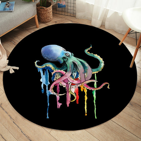 Image of Funny Colorful Octopus SWYD3609 Round Rug