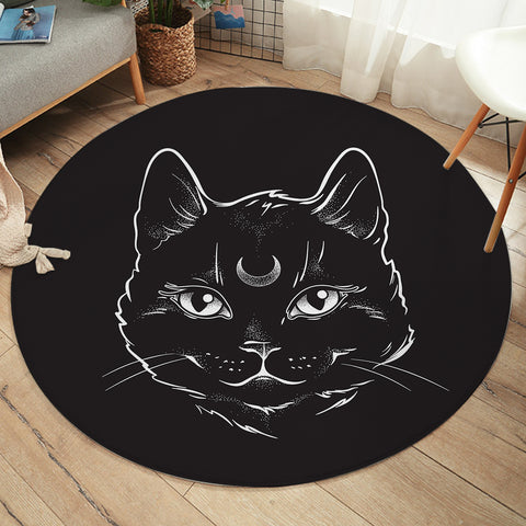 Image of Moon Cat SWYD3651 Round Rug