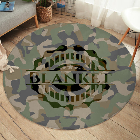 Image of Blanket Logo Camo SWYD3655 Round Rug