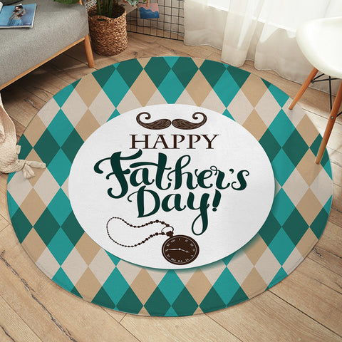 Image of Happy Father's Day SWYD3693 Round Rug