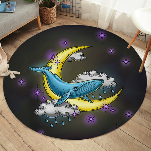 Image of Night Cloud Whale SWYD3754 Round Rug