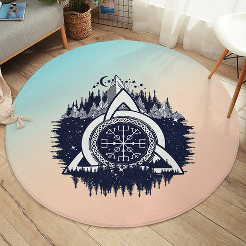 Image of Triangle Zodiac Forest SWYD3765 Round Rug
