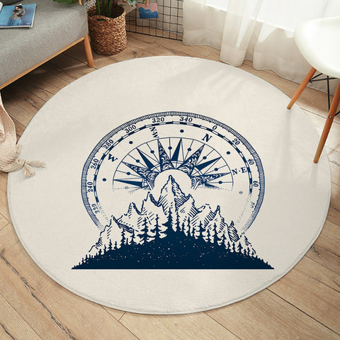 Image of Vintage Navy Copass Forest SWYD3801 Round Rug