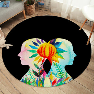 Colorful Leaves Reflect Human  SWYD3804 Round Rug